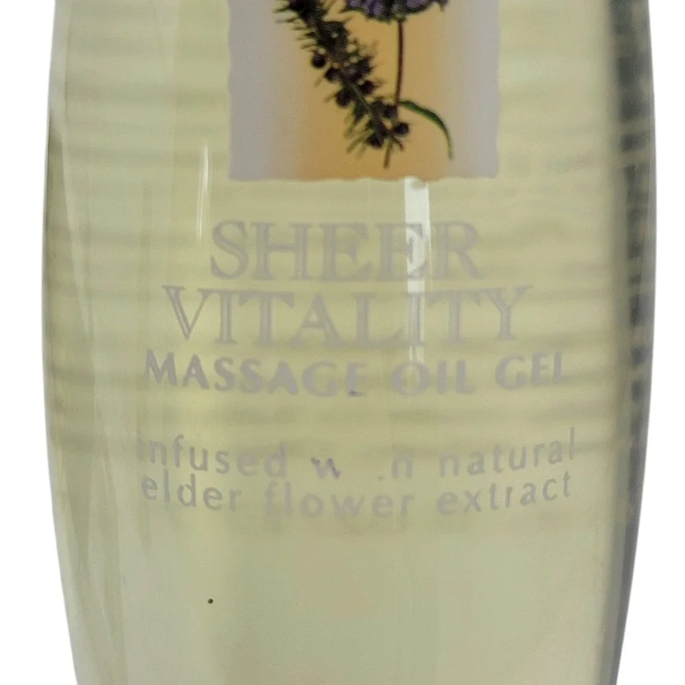 Vtg Bath Body Works Massage Oil Gel 4oz Sheer Vitality Bergamot Juniper Rare New